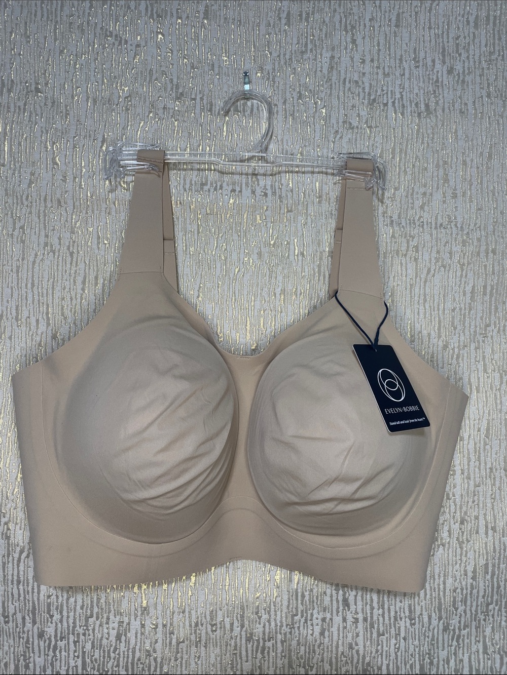 Evelyn & Bobbie Beyond Bra Nude Everyday Wireless Bra Sz 2XL New